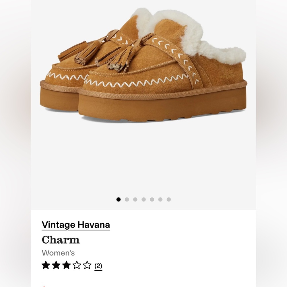 Vintage Havana Women's Brown Slippers with White Trim